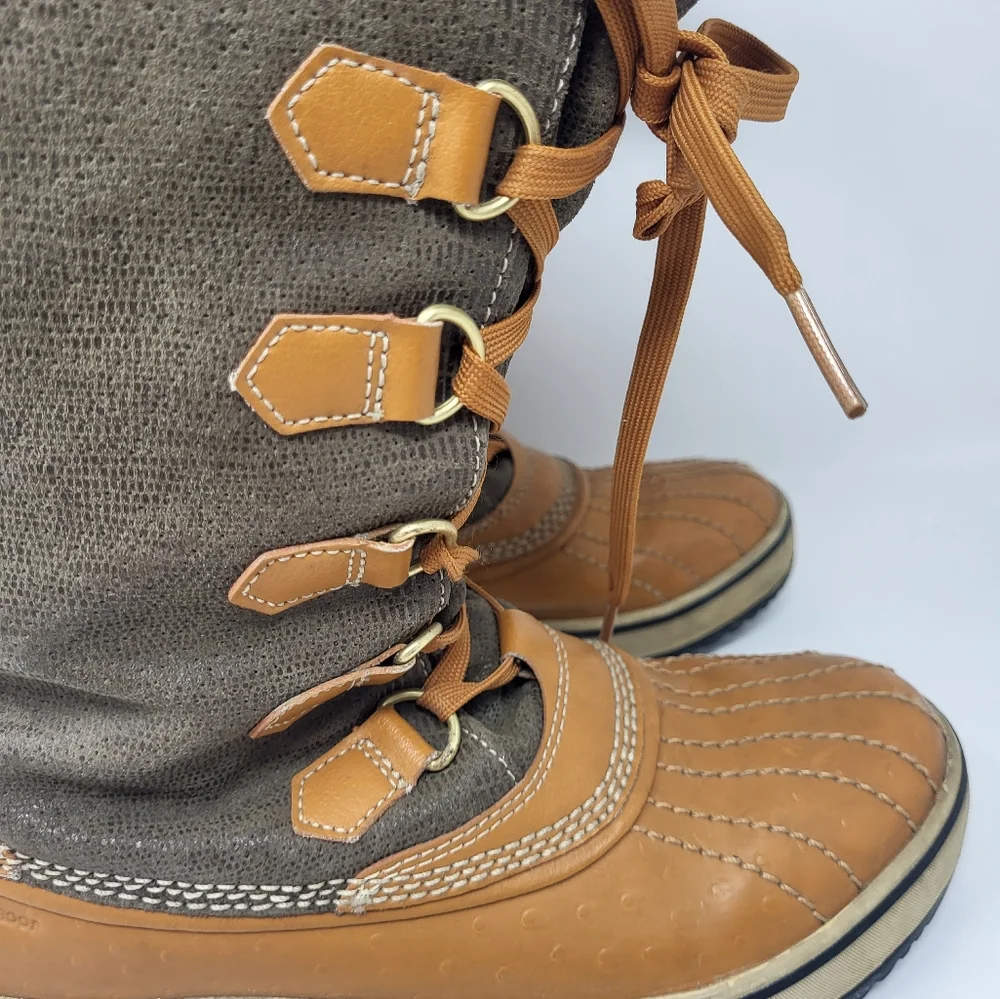 Sorel Women Tall Lace‎ Up Winter Waterproof Boots Size 7